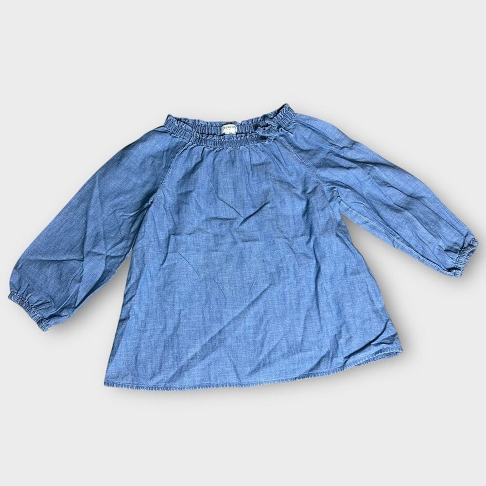 Crewcuts girls blue chambray top size 10
